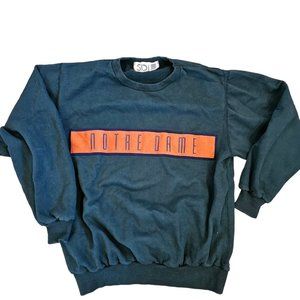 Notre Dame Green Crewneck XL Pullover Sweatshirt Green VTG 90s‎ Fighting Irish